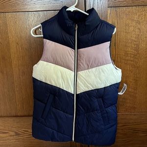 Old Navy Vest Girls XXL 16 navy blush white NWT